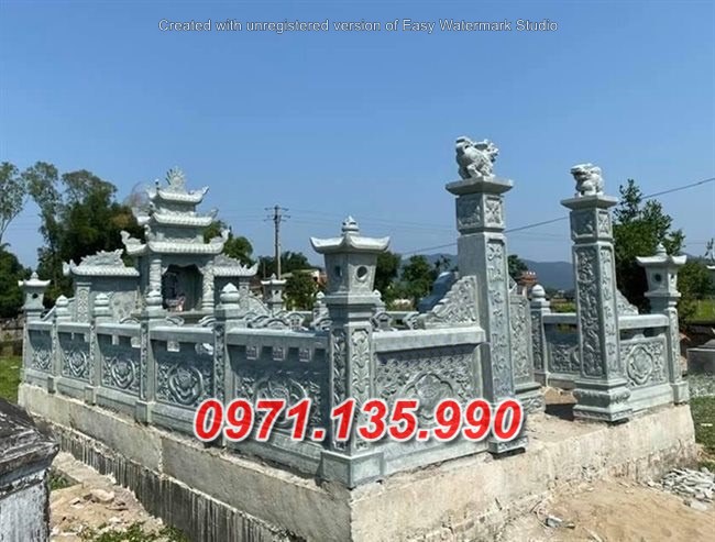 Mẫu nghĩa trang để tro cốt bằng đá đẹp bán tại long an - lăng mộ